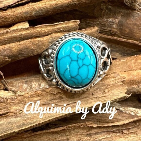 Alquimia Jewelry - silver jewelry  ring big Turquoise